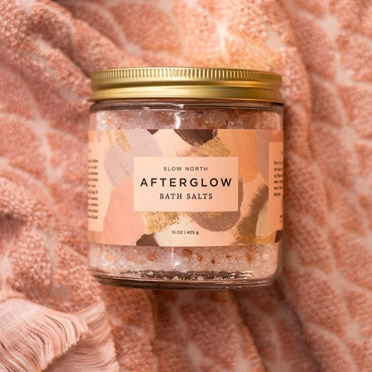 Afterglow Bath Salts (15oz) Sandalwood, Ylang Ylang, Jasmine, Geranium