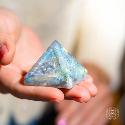 All Seeing Eye - Crystal Carved Pyramid of Ancient Wisdom