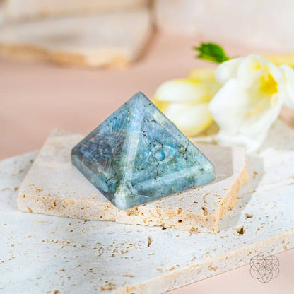 All Seeing Eye - Crystal Carved Pyramid of Ancient Wisdom
