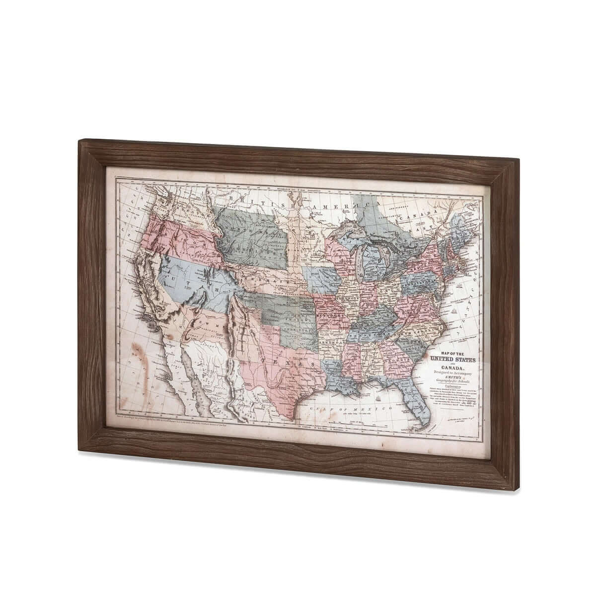 Antique 1850s United States Wall Map