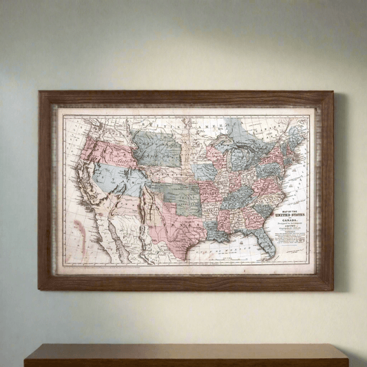 Antique 1850s United States Wall Map