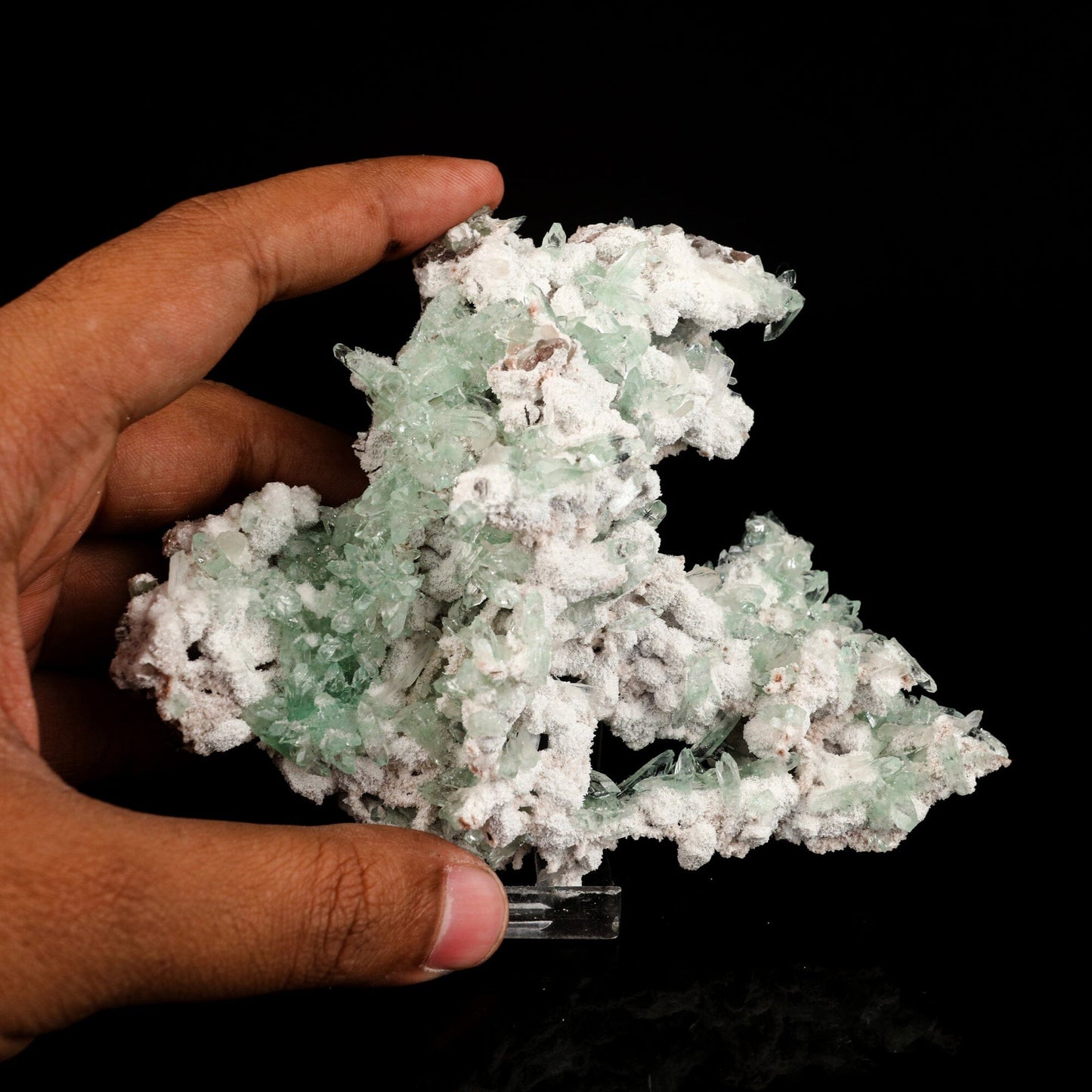 Apophyllite Green with Mordenite Natural Mineral Specimen # B 6570