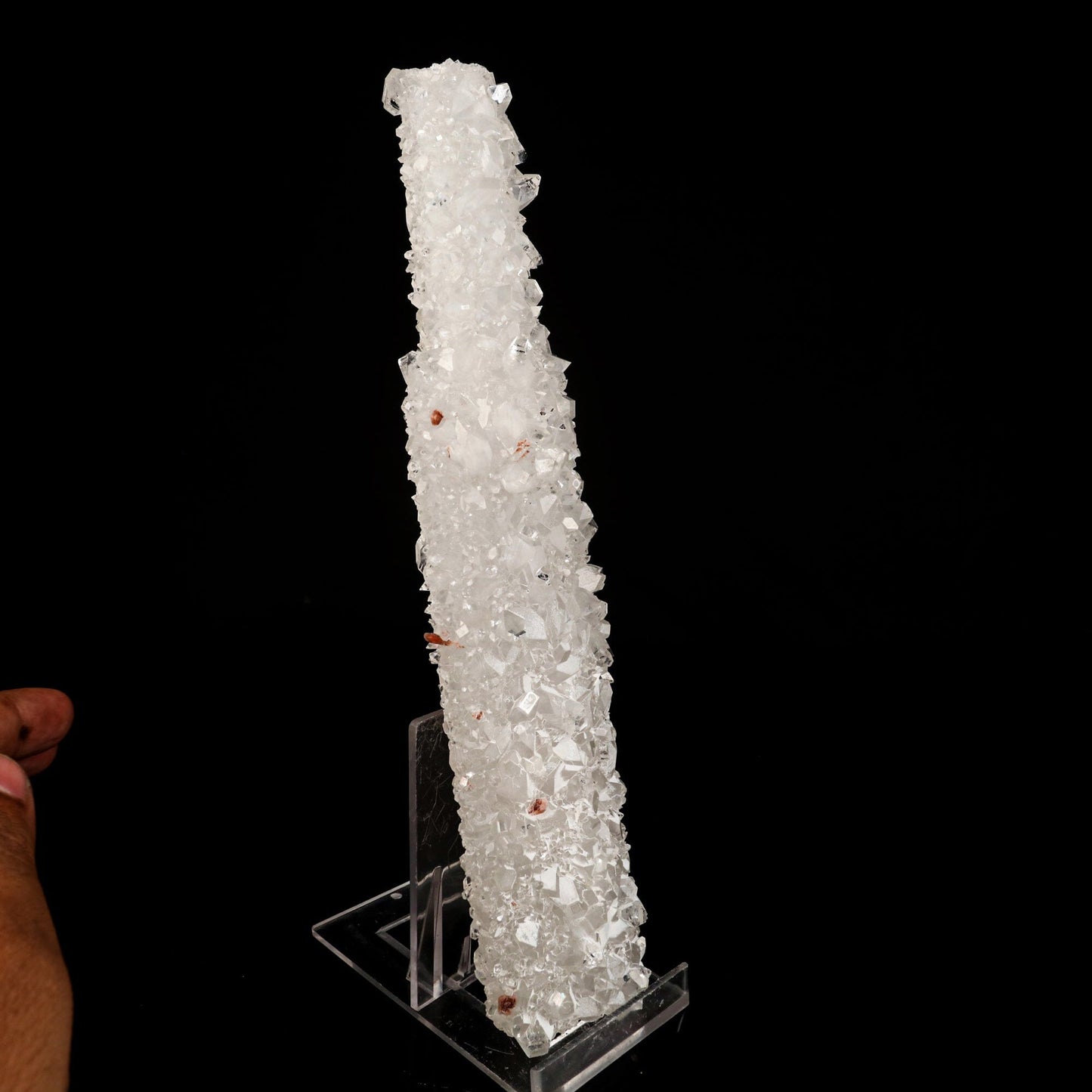 Apophyllite with Coated Calcite (Bat Shape) Natural Mineral Specimen