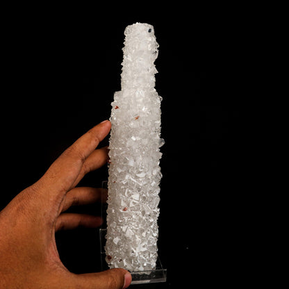 Apophyllite with Coated Calcite (Bat Shape) Natural Mineral Specimen