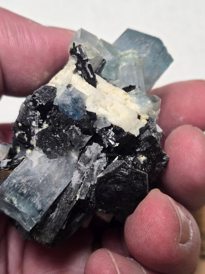 Aquamarine with Schorl – Double Terminated Crystal from Erongo Namibia