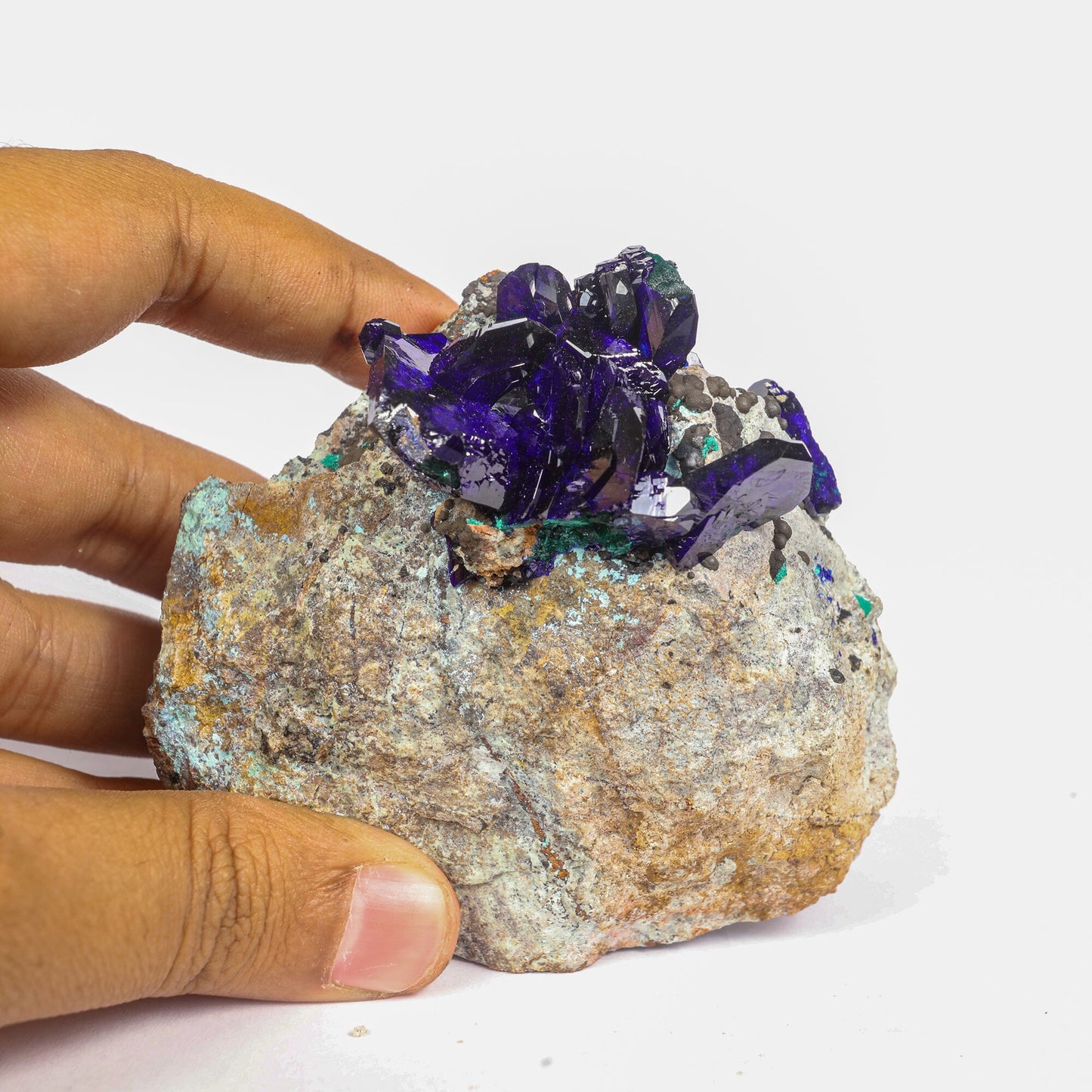 Azurite-malachite Natural Mineral Specimen # B 6792