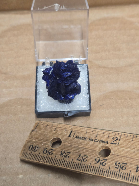 Azurite Rosette – Deep Blue Crystal Specimen from Morenci Arizona