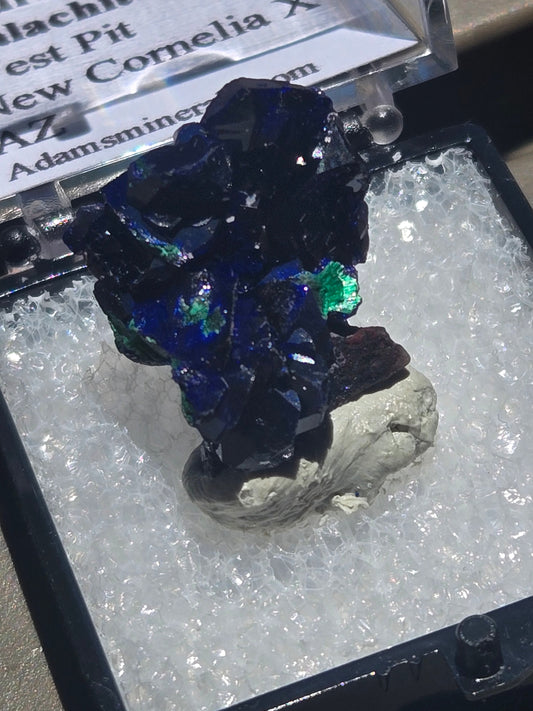 Azurite with Malachite – 1.5 cm Specimen | New Cornelia Mine, Arizona