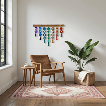 36-Inch Chakra Uma Agate Wall Hanging