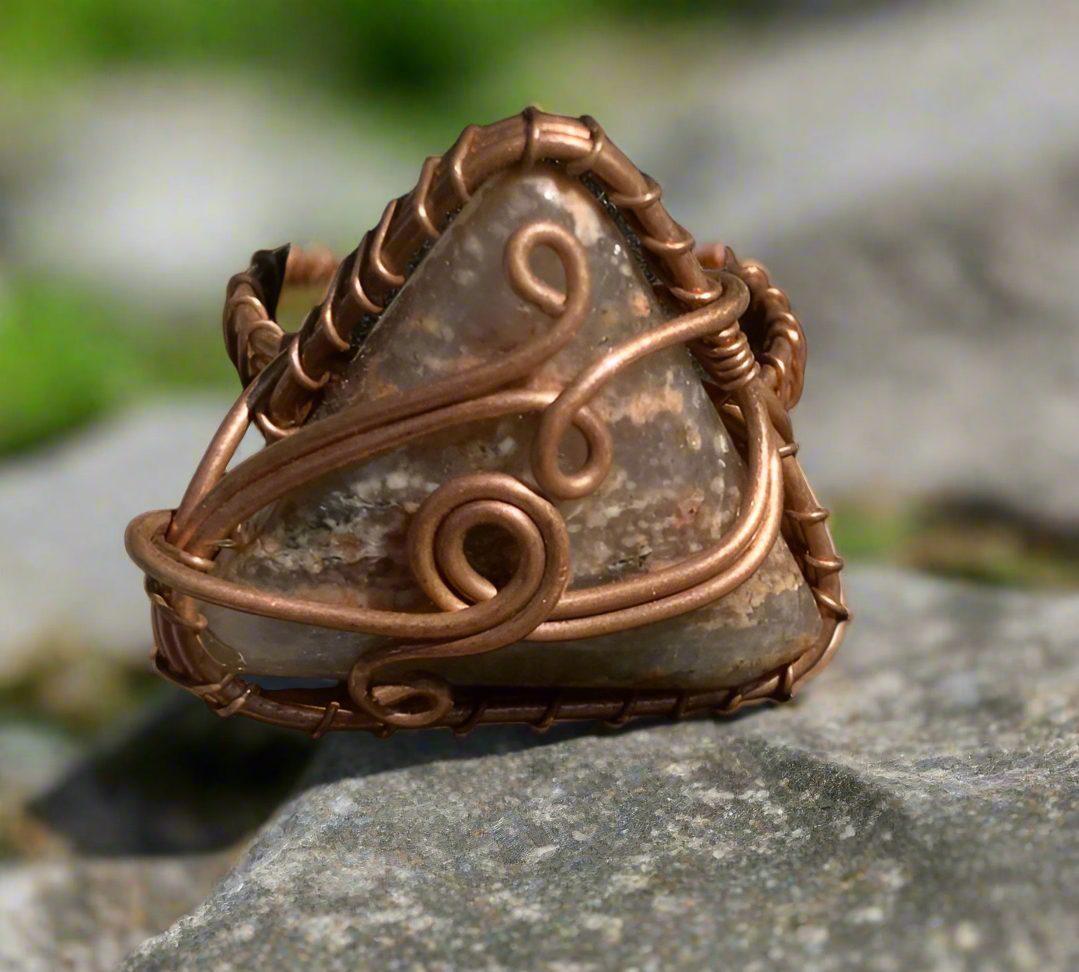 Assorted crystals - wire Wrapped Rings