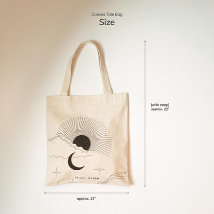 Sun & Moon Canvas Tote Bag