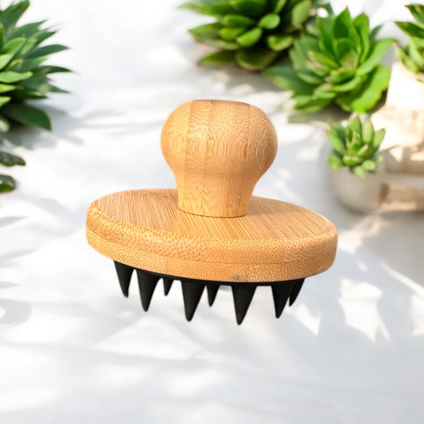 Bamboo and Silicone Scalp & Body Massager