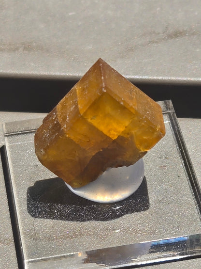 Golden Barite Crystal – 2 cm Specimen from Sherman Tunnel, Leadville Colorado