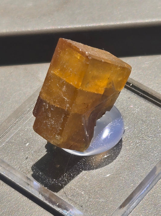 Golden Barite Crystal – 2 cm Specimen from Sherman Tunnel, Leadville Colorado