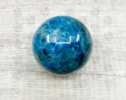 Blue Apatite Sphere – 2.25-Inch, 300g Crystal Ball for Clarity and Focus