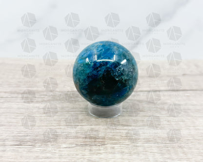 Blue Apatite Sphere – 2.25-Inch, 300g Crystal Ball for Clarity and Focus