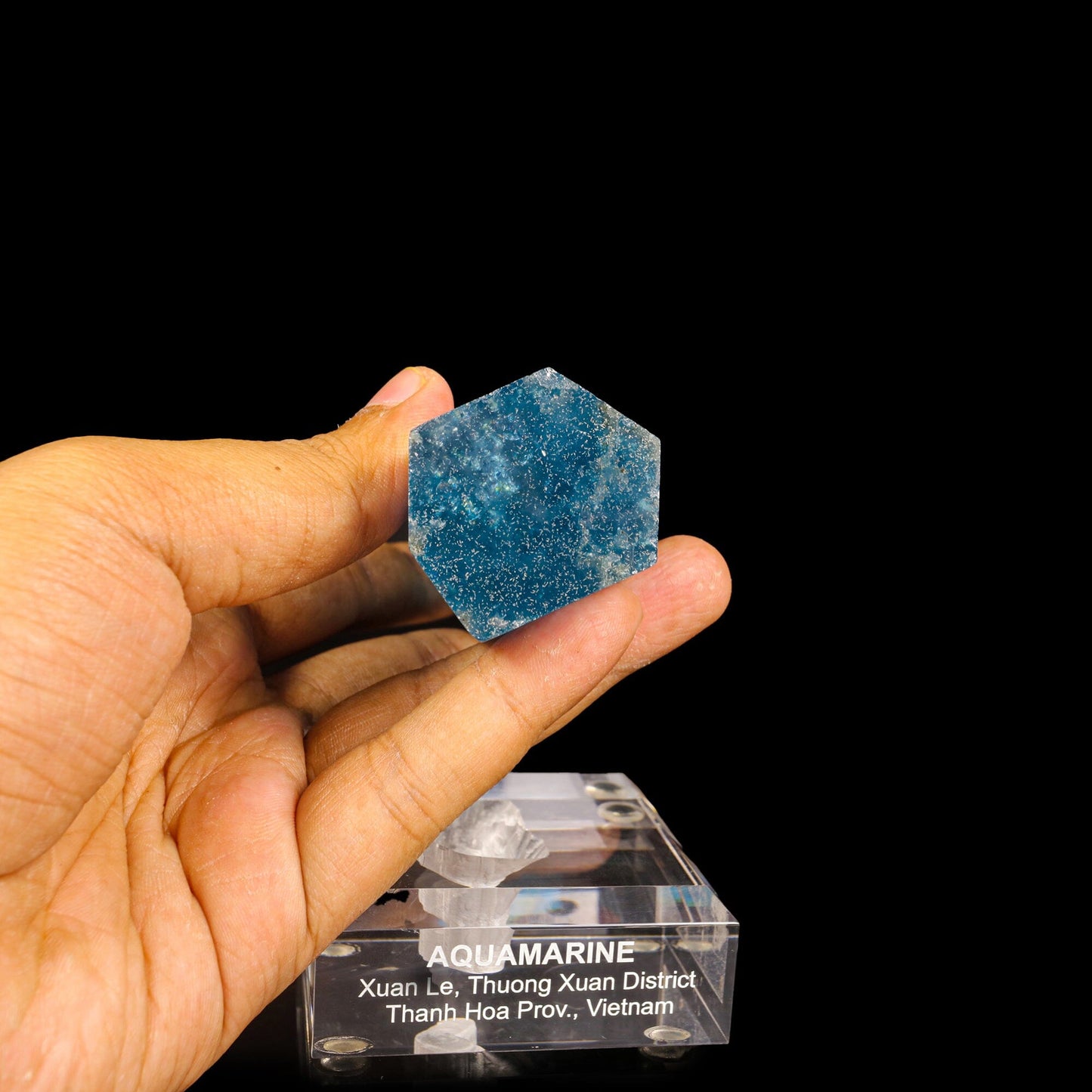 Blue Beryl var. Aquamarine Natural Mineral Specimen Museum # B 6824