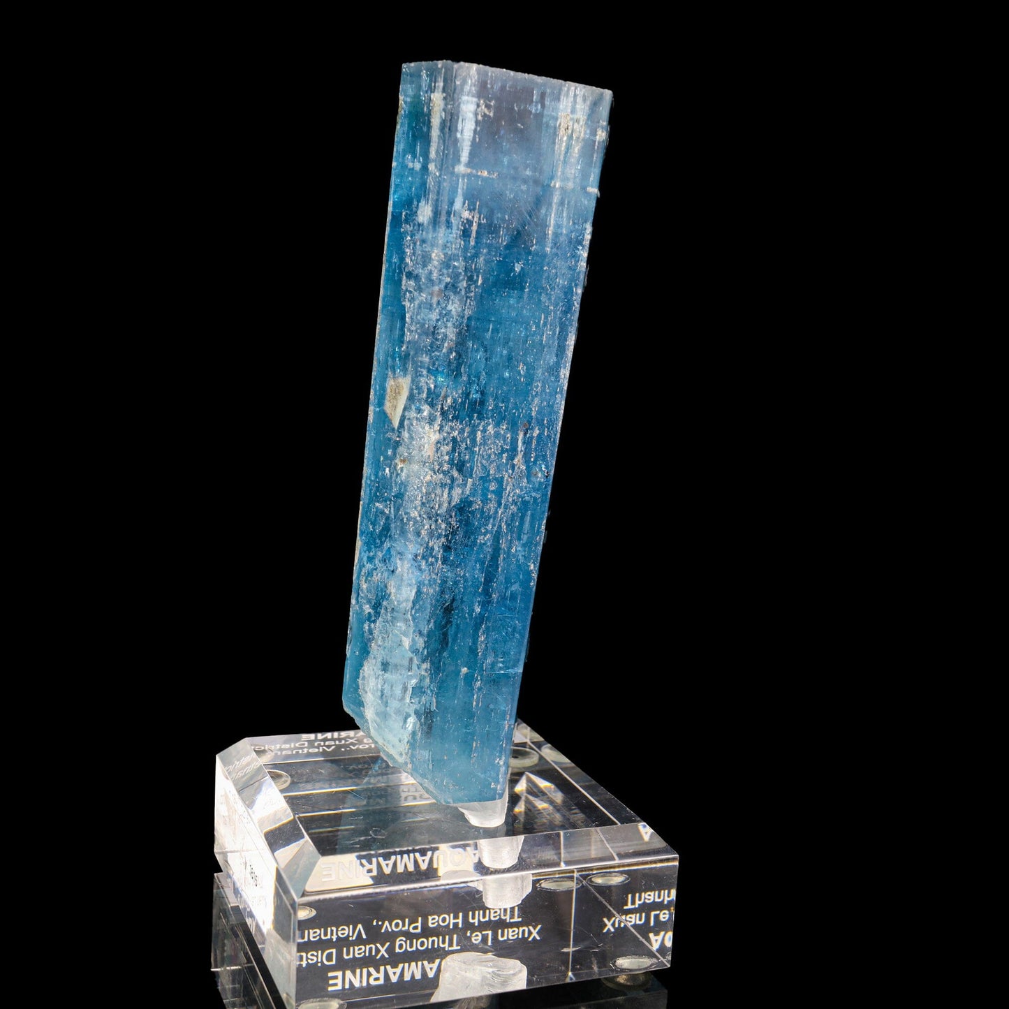 Blue Beryl var. Aquamarine Natural Mineral Specimen Museum # B 6824
