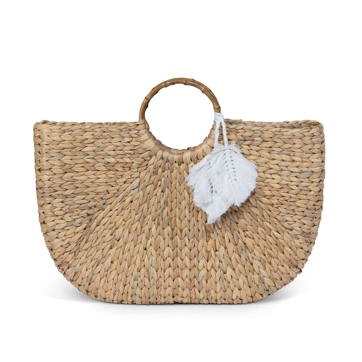 Boho Chic Handwoven Straw Tote Bag