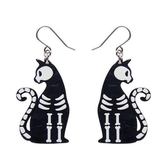 Bone Kitty Earrings