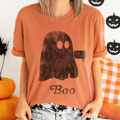 Boo Retro Ghost - Comfort Colors Tshirt