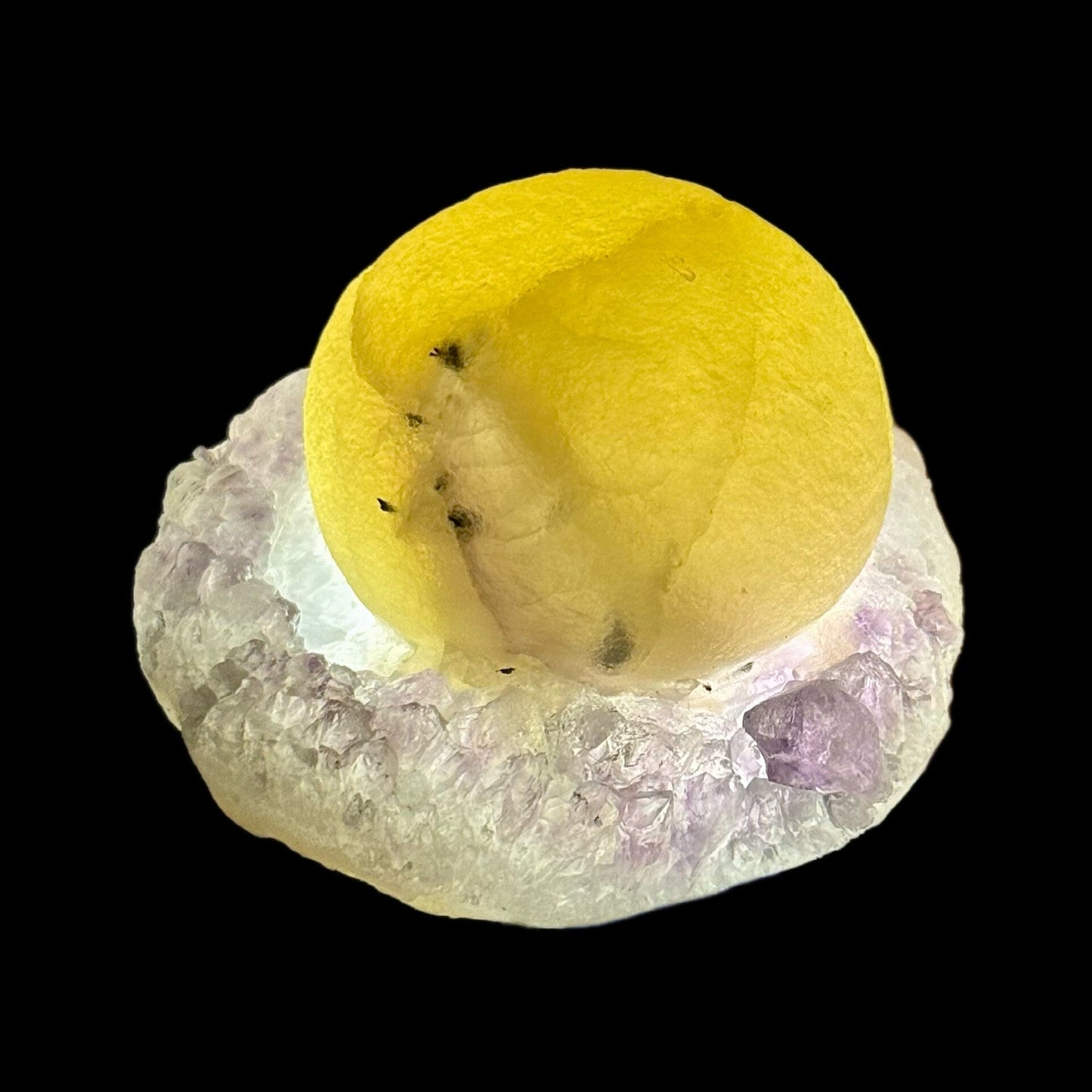 Botryoidal Fluorite on Amethyst | SELF STANDING | High Quality Mineral | Indian Minerals | Superb Minerals | Collectors Piece