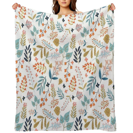 Vintage Botanical  - Throw Blanket