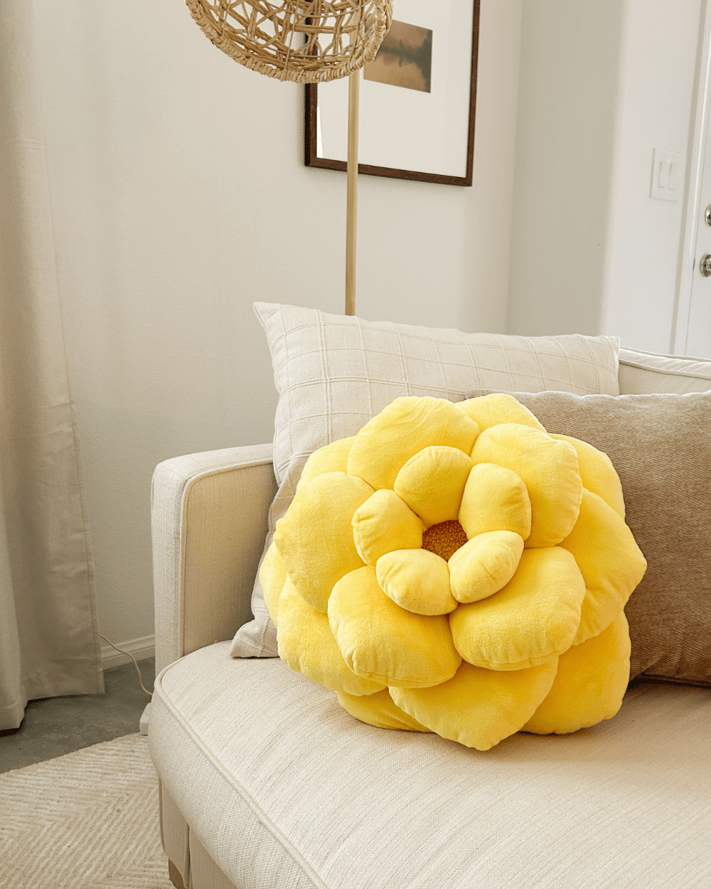 Camellia Plush Flower Pillow
