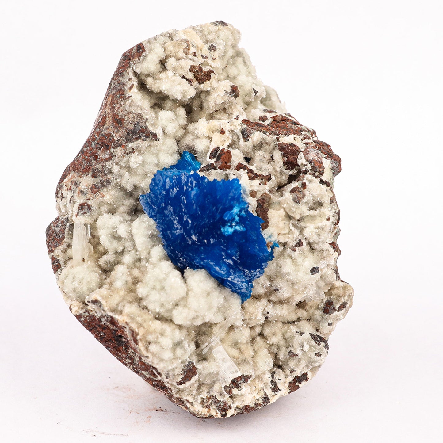 Cavansite on Heulandite (Rare Find) Free Standing Natural Mineral Specimen # B 6374