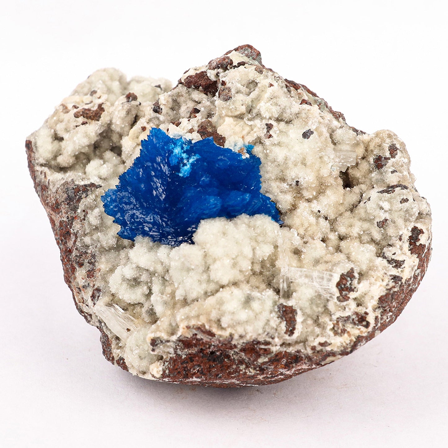 Cavansite on Heulandite (Rare Find) Free Standing Natural Mineral Specimen # B 6374