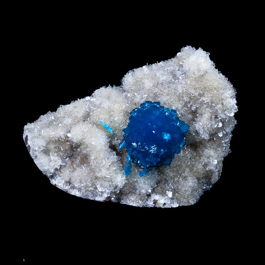 Cavansite on Heulandite (Rare Find) Natural Mineral Specimen # B 6955