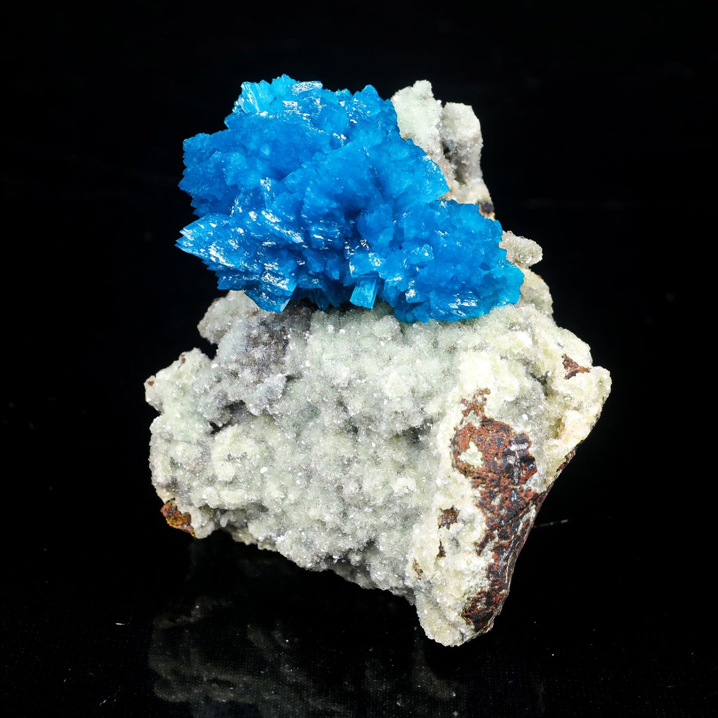 Cavansite on Heulandite (Rare Find) Natural Mineral Specimen # B 7025
