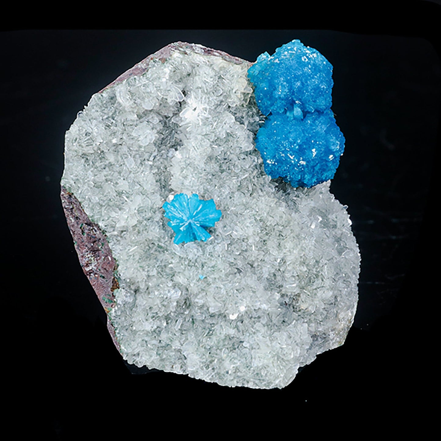 Cavansite on Heulandite (Rare Find) Natural Mineral Specimen # B 7036