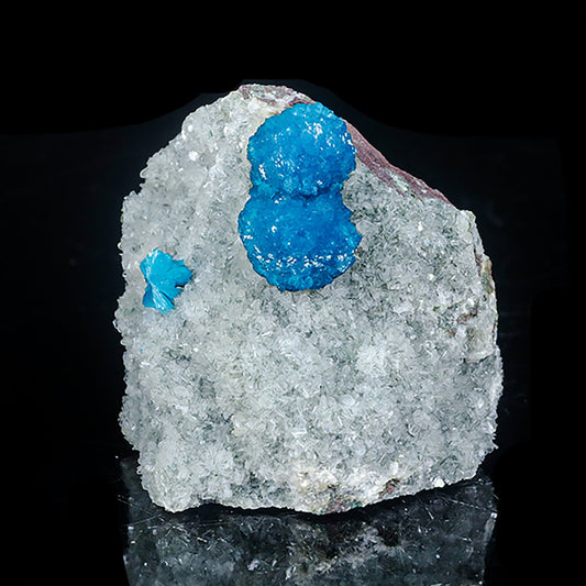 Cavansite on Heulandite (Rare Find) Natural Mineral Specimen # B 7036