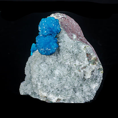 Cavansite on Heulandite (Rare Find) Natural Mineral Specimen # B 7036