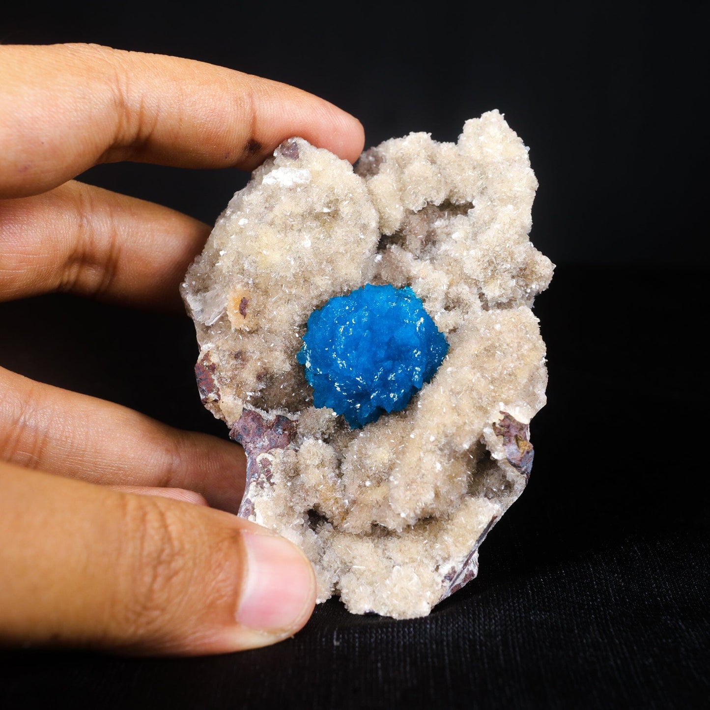 Cavansite on Heulandite (Rare Find) Natural Mineral Specimen USA # B 7017