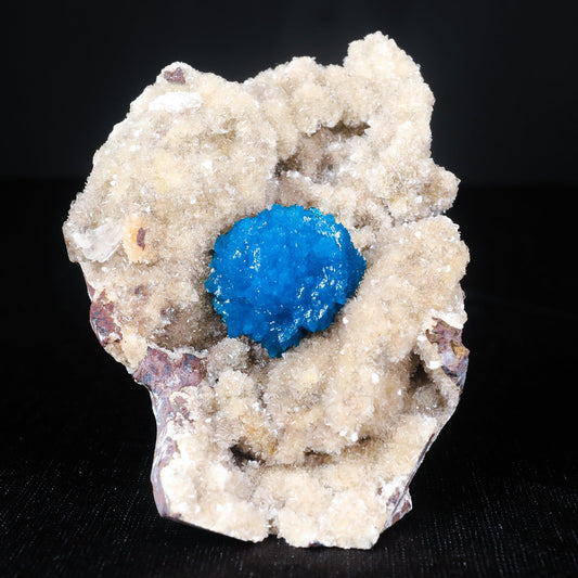 Cavansite on Heulandite (Rare Find) Natural Mineral Specimen USA # B 7017
