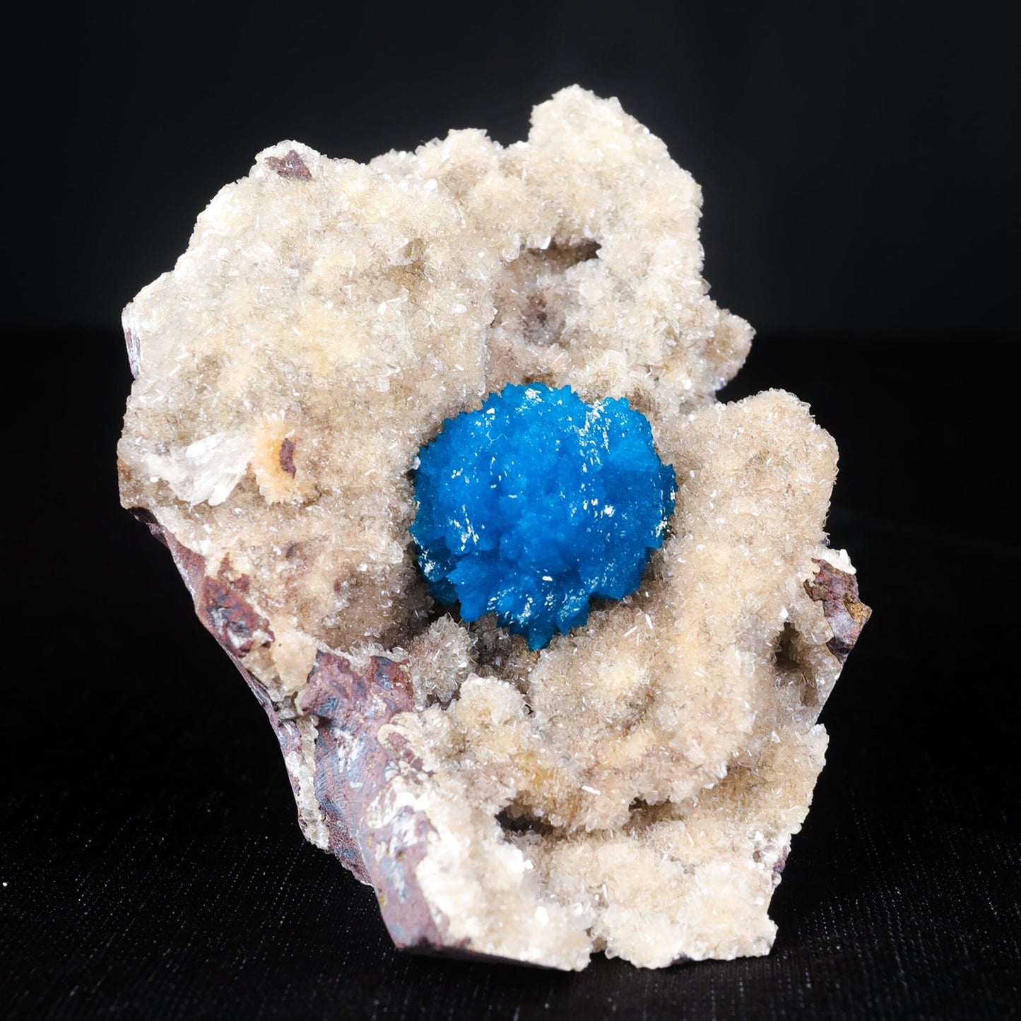 Cavansite on Heulandite (Rare Find) Natural Mineral Specimen USA # B 7017