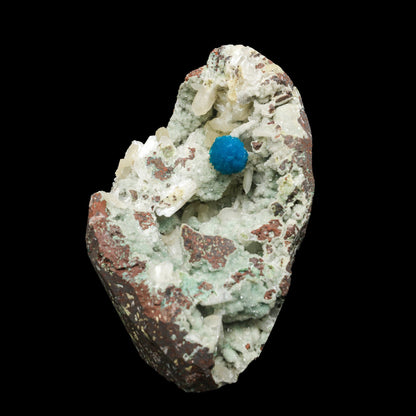 Cavansite on Heulandite (Rare Find) Natural Mineral Specimen  # B 7062