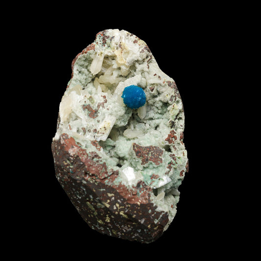 Cavansite on Heulandite (Rare Find) Natural Mineral Specimen  # B 7062