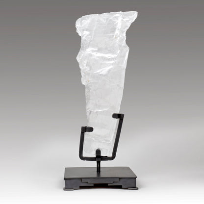 Selenite Flat Crystal on Custom Stand from Utah