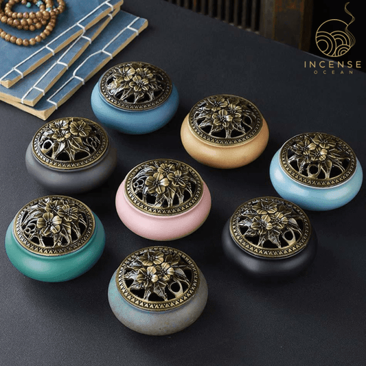 Ceramic Incense Holder - multiple colors