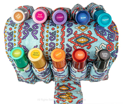 Chakra Balancing Elixirs - Essential Oils - 10 Roller Bottles Set