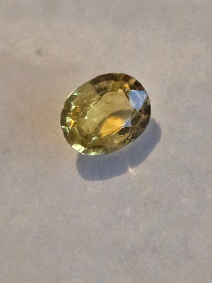 Chrysoberyl facet