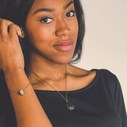 Deep Field Drops in Cosmic Ocean Teardrop Necklace