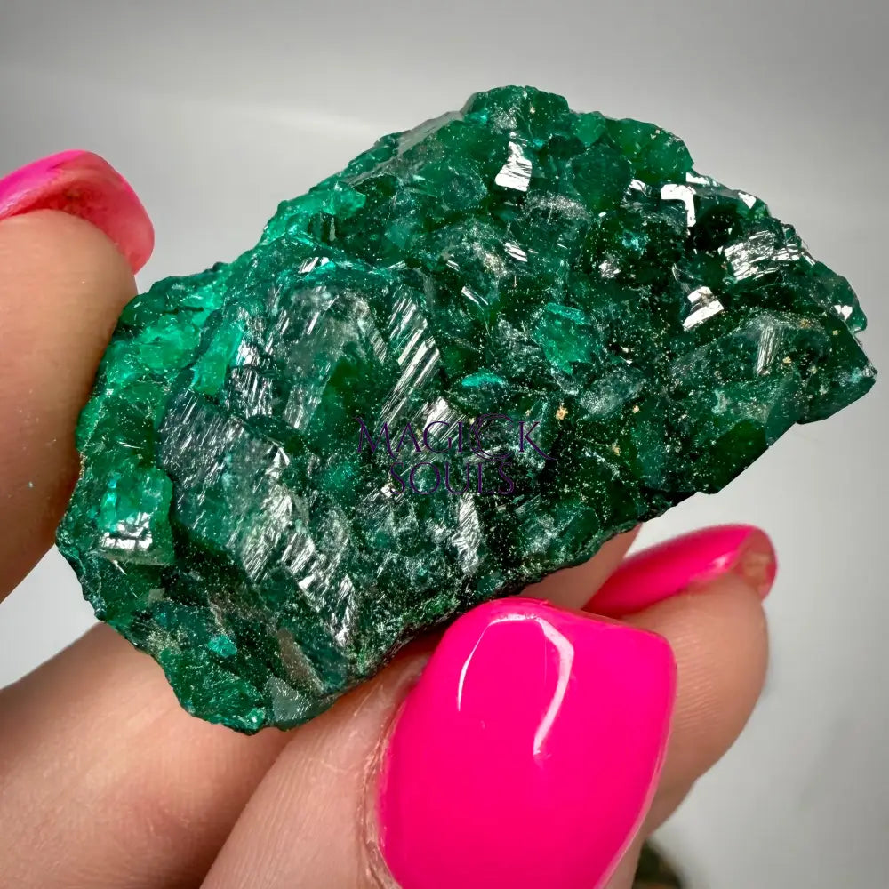 Dioptase Small Cluster – Rare Green Crystal from Congo