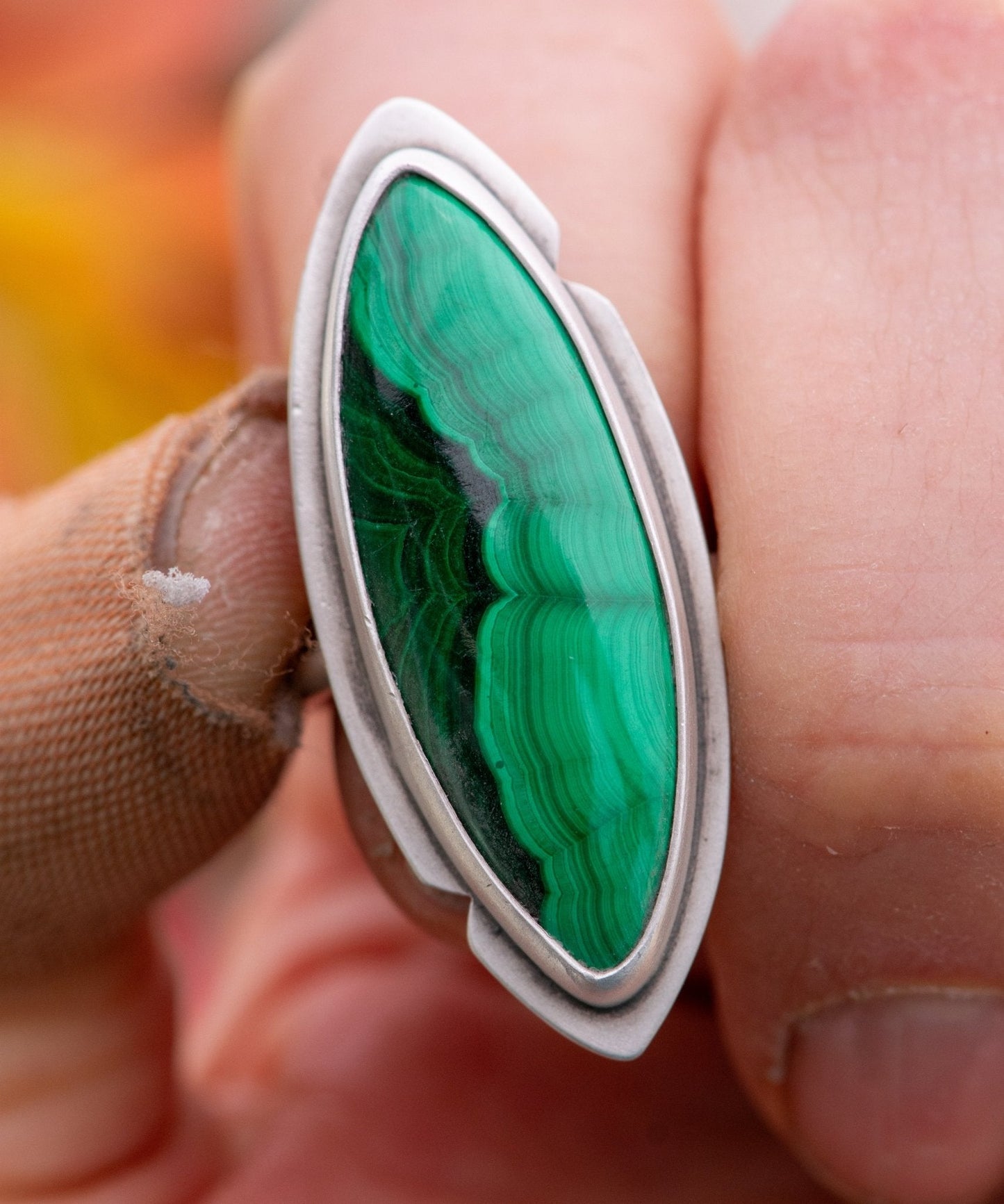 DISTANT SHORES MALACHITE RING