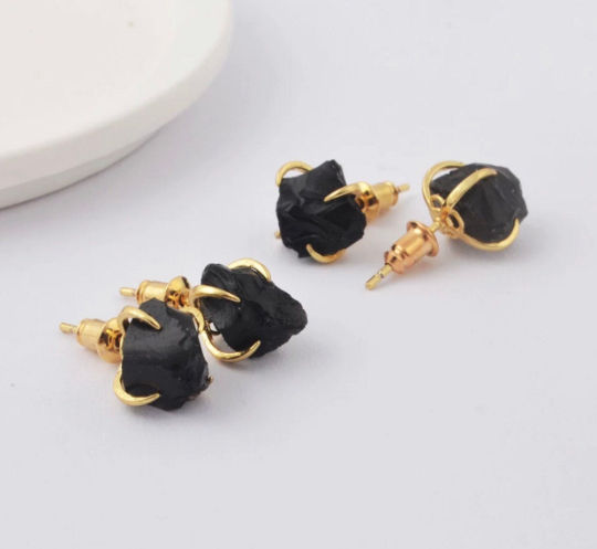 Healing crystal stud earrings | Raw crystals