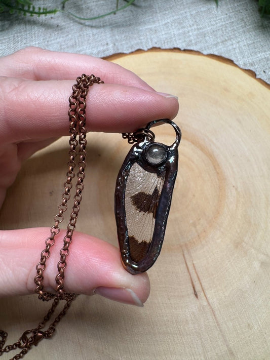 Dragonfly Wing and Labradorite Necklace