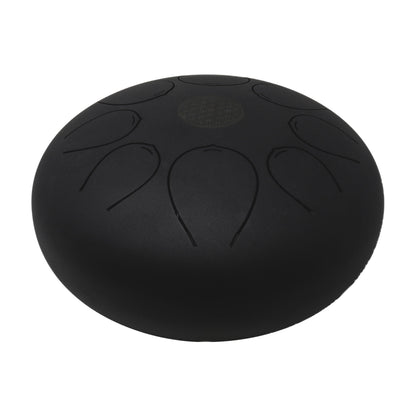 20cm Pentatonic Steel Tongue Drum – Black Singing Drum with Travel Bag